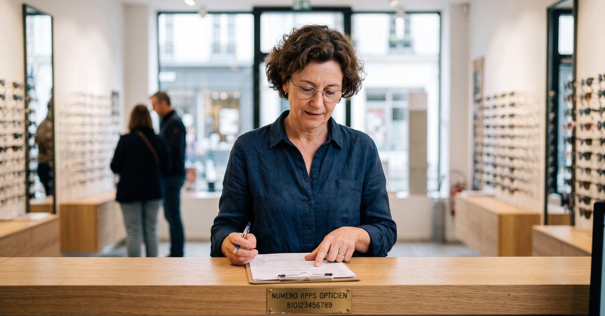 Numéro RPPS opticien : identification professionnelle d'un opticien en cabinet optique moderne